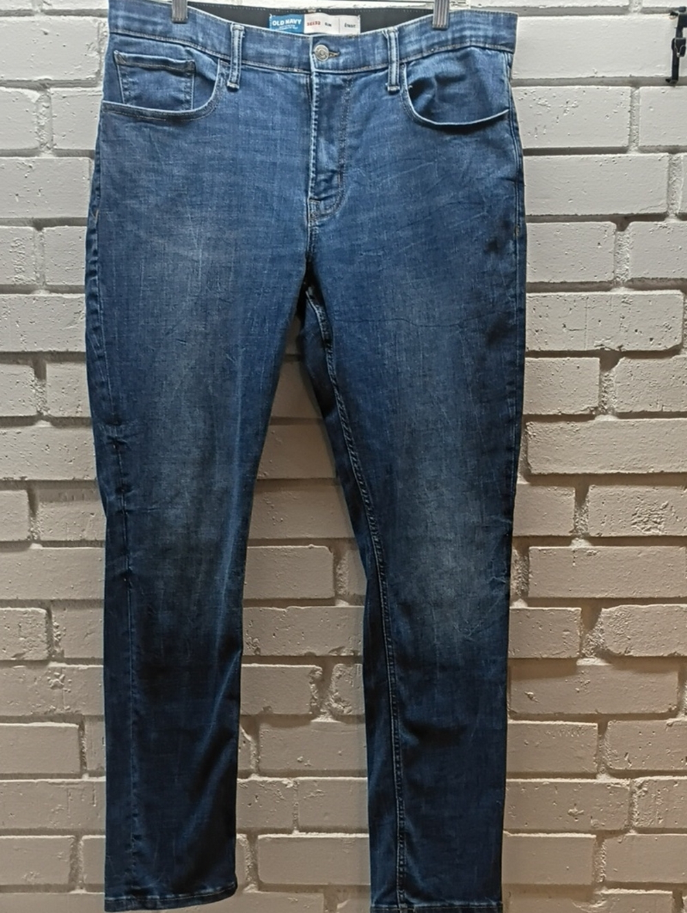 Old Navy Men's Slim Stretch Jeans in Washed Blue 36x32 5 Pocket